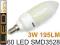 ŻARÓWKA E14 60 LED SMD 3528 195lm 3W Ciepła Zimna