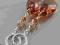 kolczyki SWAROVSKI Copper MIEDZIANE długie NOWE