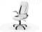 Obrotowy fotel biurowy SATURN biały eco skóra HIT