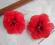 Kolczyki kwiaty szalenie eleganckie czerwone