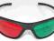 Okulary 3D do filmów anaglifowe czerwone zielone