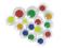 OCZKA KOLOROWE 75 SZTUK MIX ROZMIARÓW