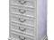 biała szafka 6 szufladek