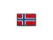 Norwegia - Naszywka Flaga Norwegii 7,1 x 4,5 cm