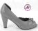 BUTY PÓŁBUTY OBCASY HS031 DZIUBKI SZARE 39