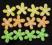 Kwiatek, kwiatki filcowe, scrapbooking 12szt.