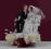 Przesliczna ozdoba na tort figurka na ślub -BORDO