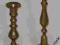 Świeczniki mosiądz, 2 różne