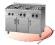Kuchnia gazowa 6-palnikowa z szafką