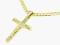 DUŻY ZŁOTY KRZYŻYK NA CHRZEST KOMUNIE pr. 0,585