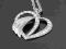 ss- NASZYJNIK SERCE ZAPLECIONE- CYRKONIE