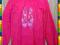 Różowa wygodna bluzka bawełna 152 c013