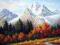 A-art1 Obraz olejny Pejzaż jesienny Góry 60x90 cm
