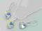 ~SWAROVSKI KOMPLET SERCA WISZĄCE 14 CRYSTAL AB ~