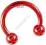 Podkowa do ciała 1.2/10/4mm  LIP PIERCING RED