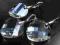 SWAROVSKI Kolczyki + Wisiorek TWIST Duze -Srebro-