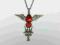 NASZYJNIK WISIOR JAPAN STYLE RETRO KRZYŻ ANIOŁEK
