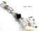 SWAROVSKI HELIX CRYSTAL AB CHARMS ZAWIESZKA SREBRO