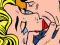 ROY LICHTENSTEIN THE KISS płótno 60x60 cm POP ART