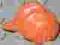 x104 Orange Minifig, Headgear Hair Ponytail
