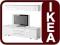 #IKEA SZAFA SZAFKA POD TELEWIZOR+PÓŁKA NAD 4 kol