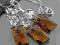 komplet SWAROVSKI Smoked Topaz BRĄZOWY NOWY CUDO