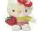 Hello Kitty pluszak maskotka 14 cm z truskaweczką
