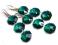 Swarovski zielony komplet octagon 14mm