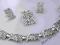Piękny Srebrny Komplet z Cyrkonią Nowy Wzór!!!