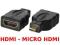 Adapter HDMI gniazdo - wtyk mikro HDMI D micro HQ