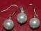 perły seashell   kolczyki,wisiorek