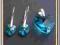 # Swarovski - srebro - serca blue zircon #