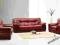 Skóra BORDO Sofa 3 + FOTEL Drewno ANTYK Styl NEW