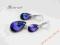 SWAROVSKI KOMPLET MIGDAŁ 16+16+22 Heliotrope