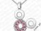 Naszyjnik SWAROVSKI kółeczka  -  50 % WYPRZEDAŻ