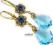 NOWE SWAROVSKI piękny komplet AQUA FEEL GOLD
