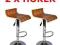 C104 2x KRZESLO KRZESLA HOKER BAROWY HOKERY DREWNO