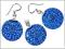 Komplet Swarovski "GRANATOWY BLASK"