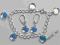 Swarovski 12mm Disc bransoletka + kolczyki srebro