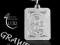 medalik blaszka Boska Częstochowska srebro grawer