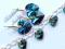 HIT-  Swarovski Bermuda Blue CUDOWNY ZESTAW  -HIT
