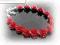 róże rózyczki koral czerwony bransoletka srebro