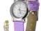 Zegarek JVD fioletowy z motylkami na pasku J7054.3