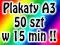 Plakaty A3, Satyna 130g, 50 szt - Gotowe w 15 min!
