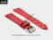 pasek do zegarka 20 mm DILOY P348.20.4 CZERWONY