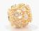 Piękny srebrny bead koralik modułowy 14K Gold