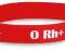 Opaska Bransoletka z GRUPĄ KRWI 0Rh+  silikonki.pl
