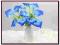 bukiet ANTURIUM sztuczne kwiaty 12szt. niebieska