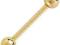 Kolczyk do języka złoty PVD 1.6/16/6mm