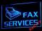 Reklama Neon FAX SERVICES led prezenter szyld